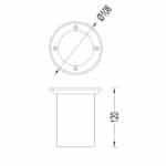Bodeneinbaustrahler 7W 90 Grad