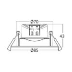 LED Einbauspot 5 Watt | Rund ⌀ 0.85 cm | weiß |Schwenkbar