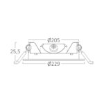 LED Panel Einbauleuchte rund 18 Watt | 1760 Lumen | ⌀ 229 mm | 3 CCT