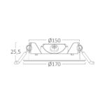 LED Panel Einbauleuchte rund 12 Watt | 1120 Lumen | ⌀ 170 mm | 3 CCT