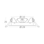 LED Panel Einbauleuchte rund 6 Watt | 470 Lumen | ⌀ 128 mm | 3 CCT | Dimmbar