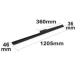 3-Phasen Linearleuchte 1200mm, 40W, 110Â°, schwarz matt, 3000K